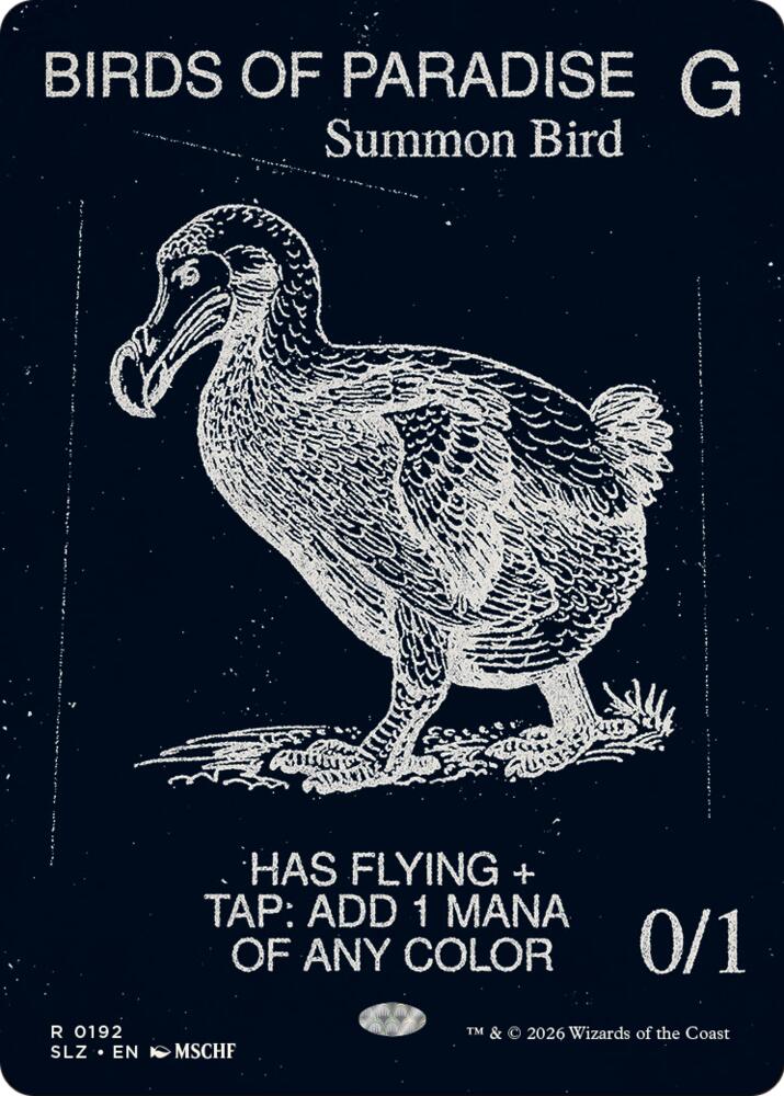 Birds of Paradise 192 card from Secret Lair x MSCHF: The Zeta Set