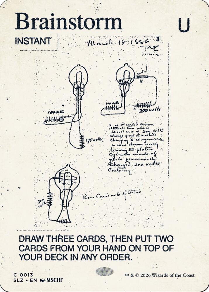 Brainstorm 13 card from Secret Lair x MSCHF: The Zeta Set