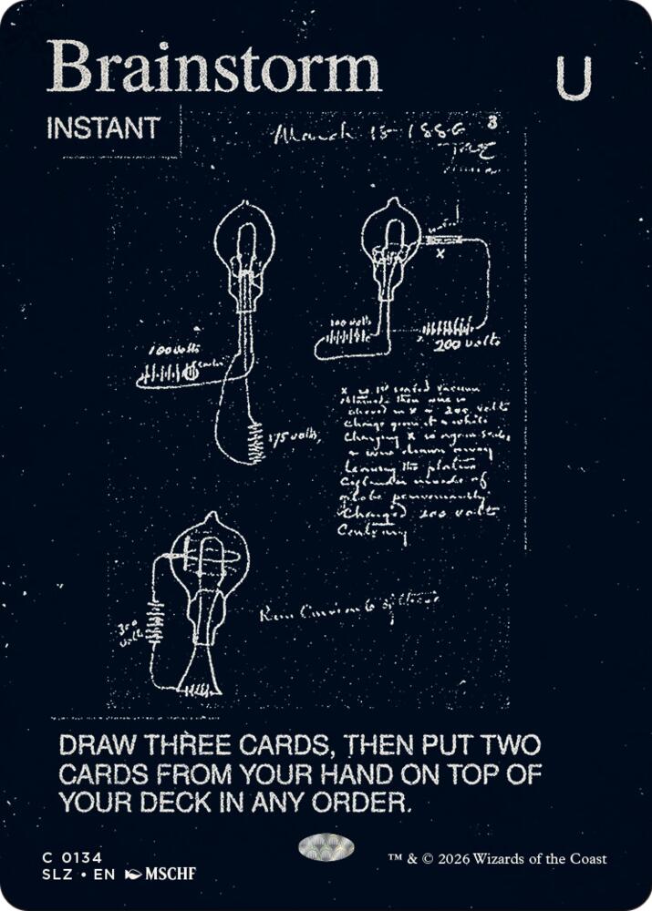 Brainstorm 134 card from Secret Lair x MSCHF: The Zeta Set