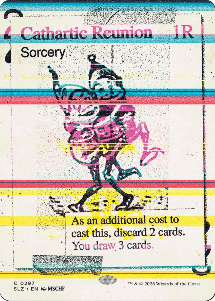 Cathartic Reunion 297 card from Secret Lair x MSCHF: The Zeta Set