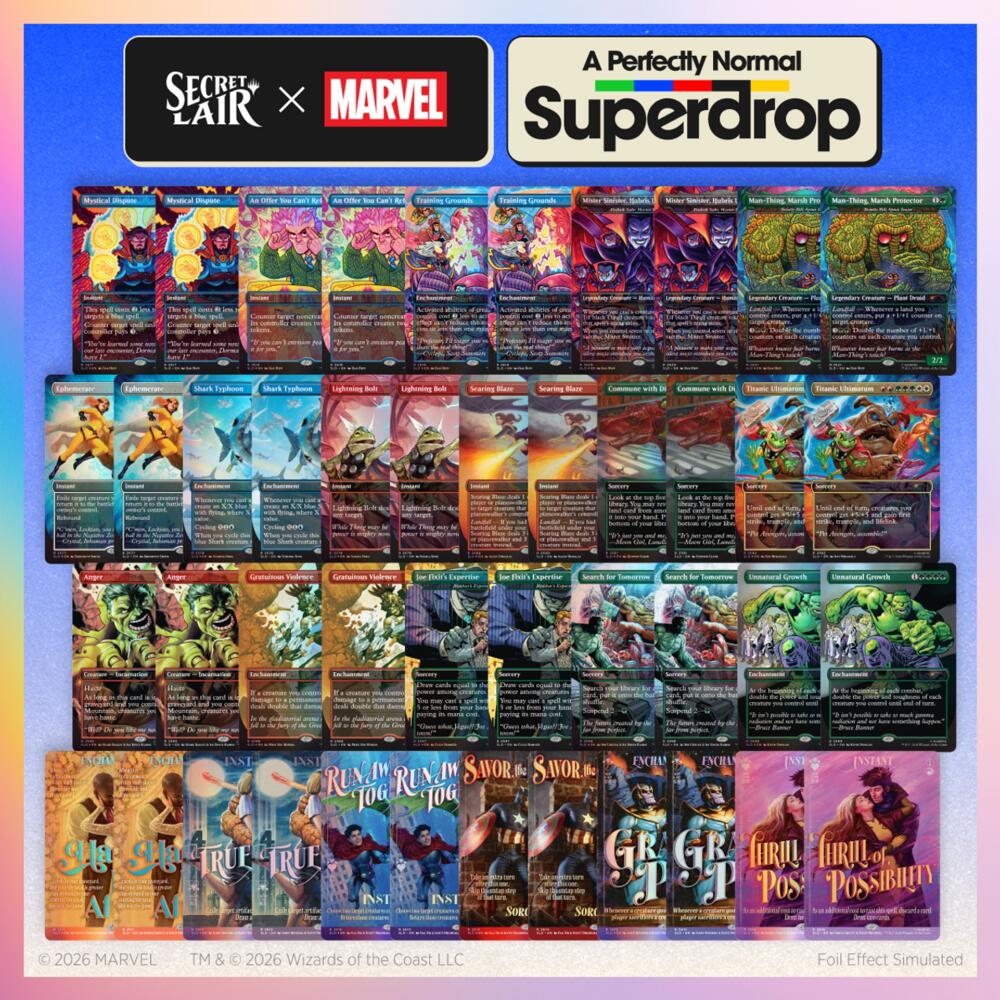 Secret Lair: A Perfectly Normal Superdrop: A Perfectly Normal Marvel Bundle sealed product from Secret Lair Drop Series
