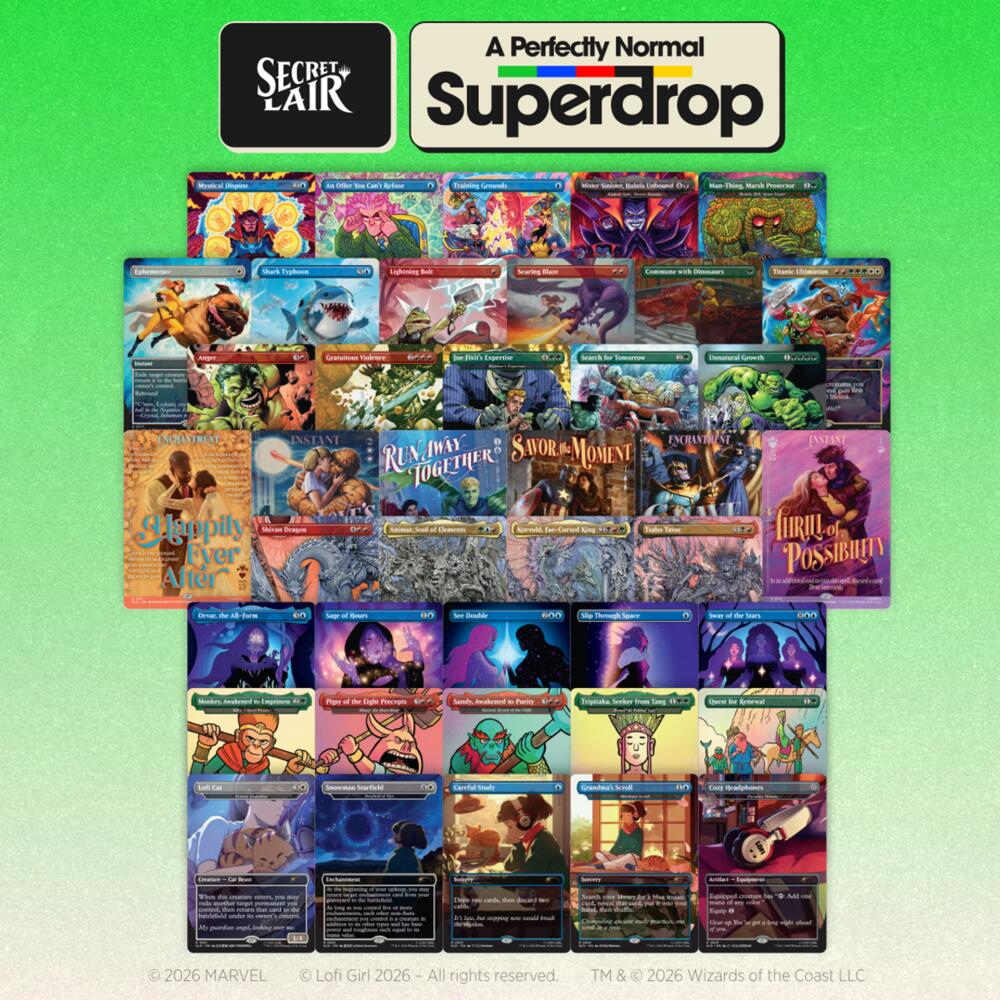 Secret Lair: A Perfectly Normal Superdrop: A Completely Ordinary Non-Foil Bundle sealed product from Secret Lair Drop Series