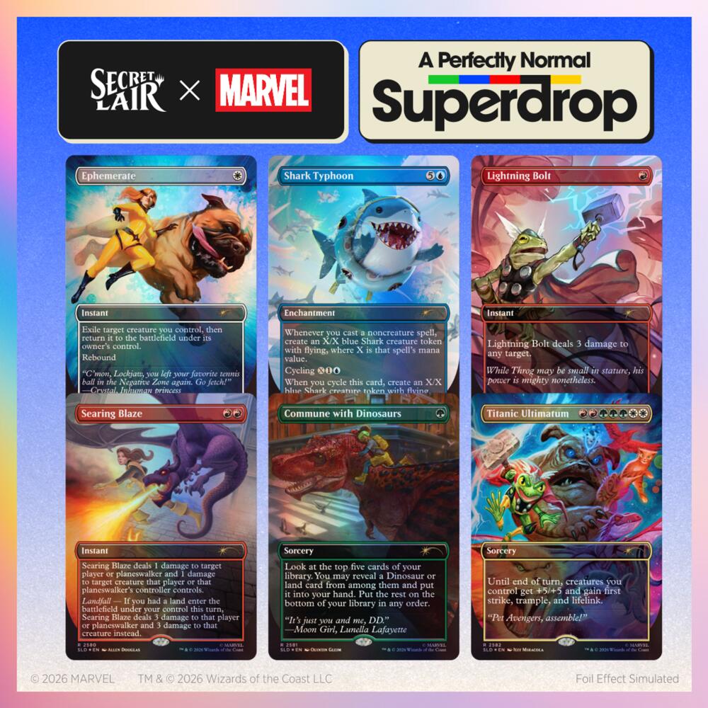 Secret Lair Drop: Secret Lair x Marvel: Earth's Mightiest Pets - Traditional Foil Edition sealed product from Secret Lair Drop Series