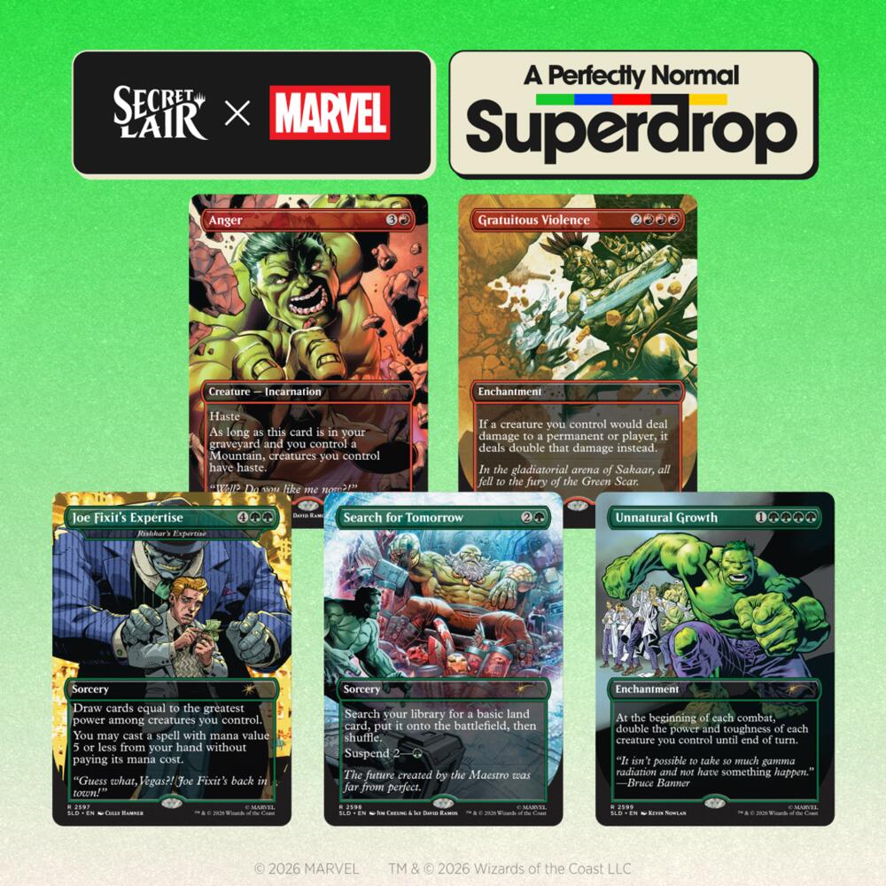 Secret Lair Drop: Secret Lair x Marvel: Hulk SMASH! - Non-Foil Edition sealed product from Secret Lair Drop Series