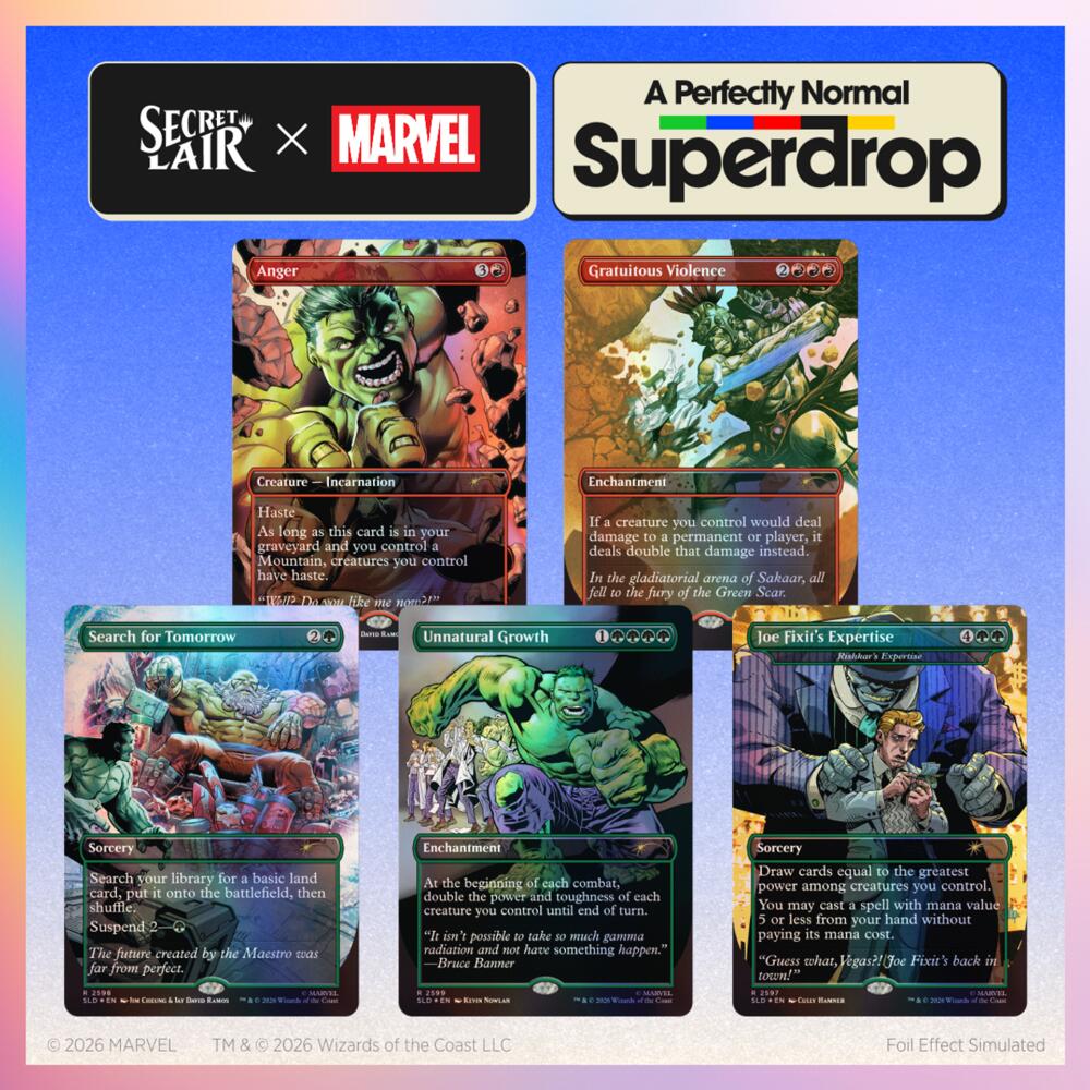 Secret Lair Drop: Secret Lair x Marvel: Hulk SMASH! - Traditional Foil Edition sealed product from Secret Lair Drop Series