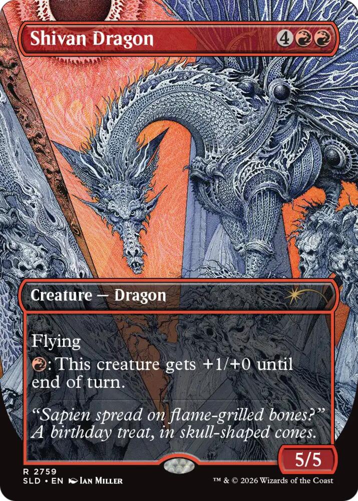 Shivan Dragon 2759 card from Secret Lair Drop Series