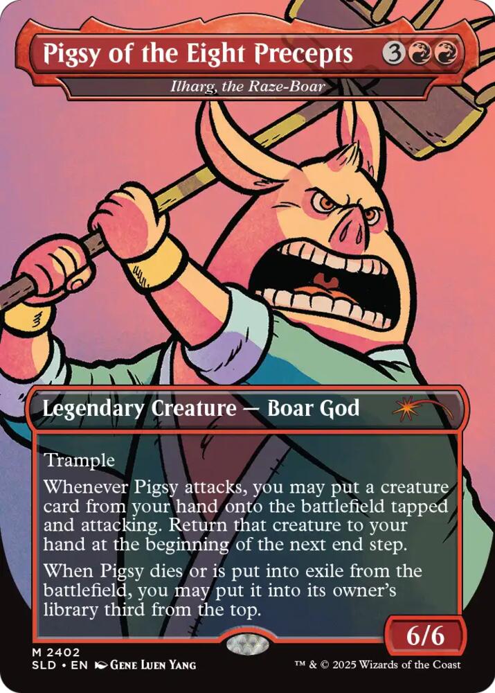 Pigsy of the Eight Precepts - Ilharg, the Raze-Boar 2402 card from Secret Lair Drop Series