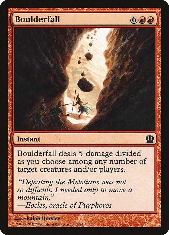 Boulderfall 115 card from Theros