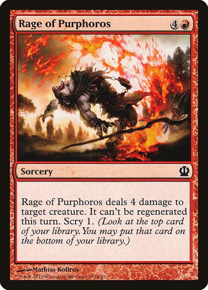 Rage of Purphoros 137 card from Theros