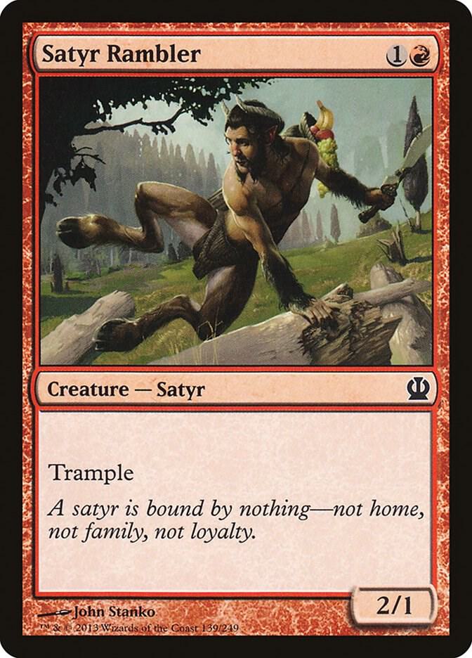 Satyr Rambler 139 card from Theros