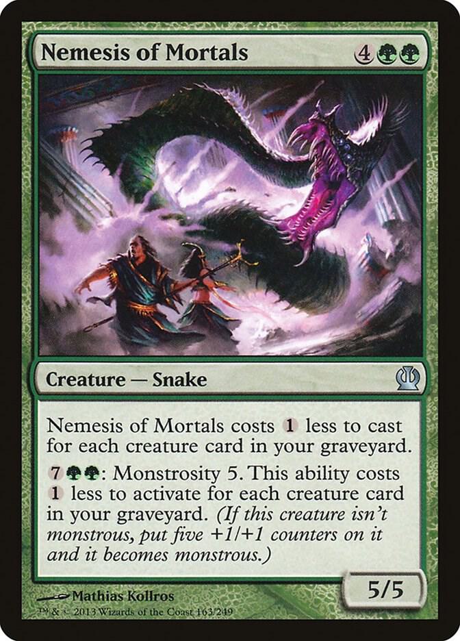 Nemesis of Mortals 163 card from Theros
