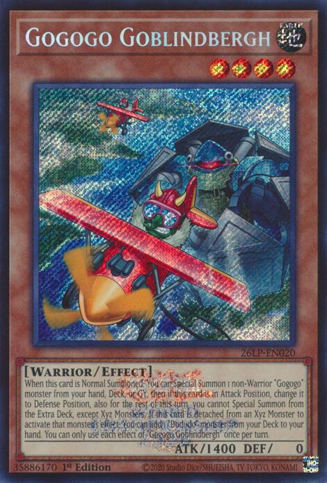 Gogogo Goblindbergh (Emblazoned Secret Rare) 26LP-EN020 card from Limited Pack World Championship 2026