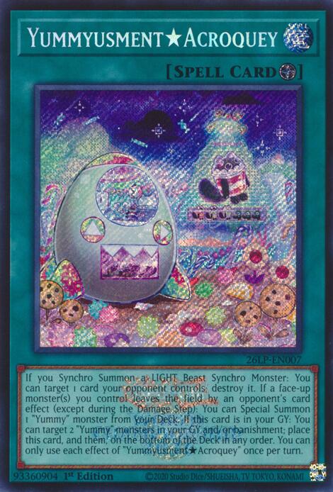 YummyusmentAcroquey (Emblazoned Secret Rare) 26LP-EN007 card from Limited Pack World Championship 2026