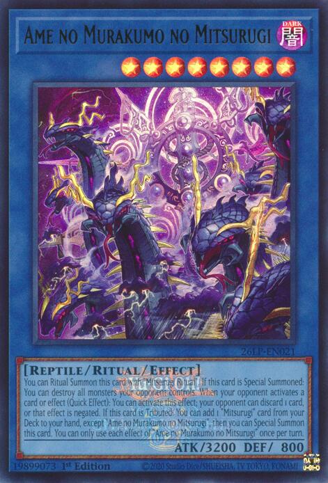Ame no Murakumo no Mitsurugi (Emblazoned) 26LP-EN021 card from Limited Pack World Championship 2026