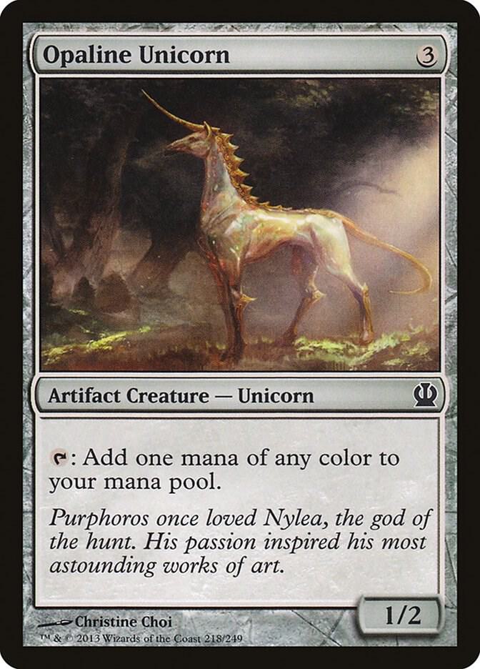 Opaline Unicorn 218 card from Theros