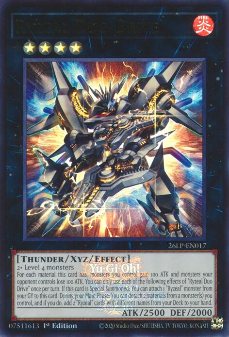 Ryzeal Duo Drive (Emblazoned) 26LP-EN017 card from Limited Pack World Championship 2026