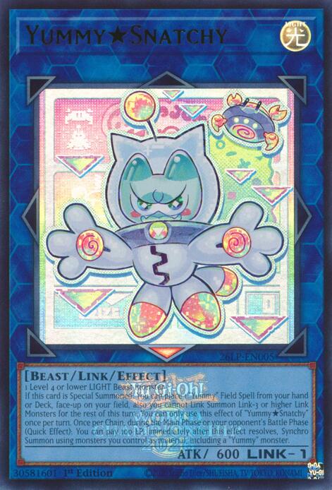 YummySnatchy (Emblazoned) 26LP-EN005 card from Limited Pack World Championship 2026