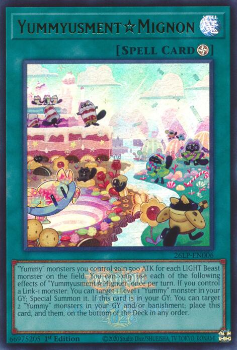 YummyusmentMignon (Emblazoned) 26LP-EN006 card from Limited Pack World Championship 2026