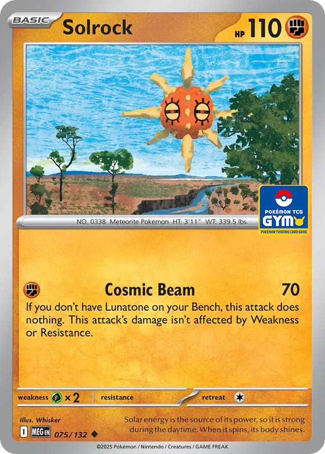 Solrock (GYM) 075/132 card from Southeast Asia Exclusives