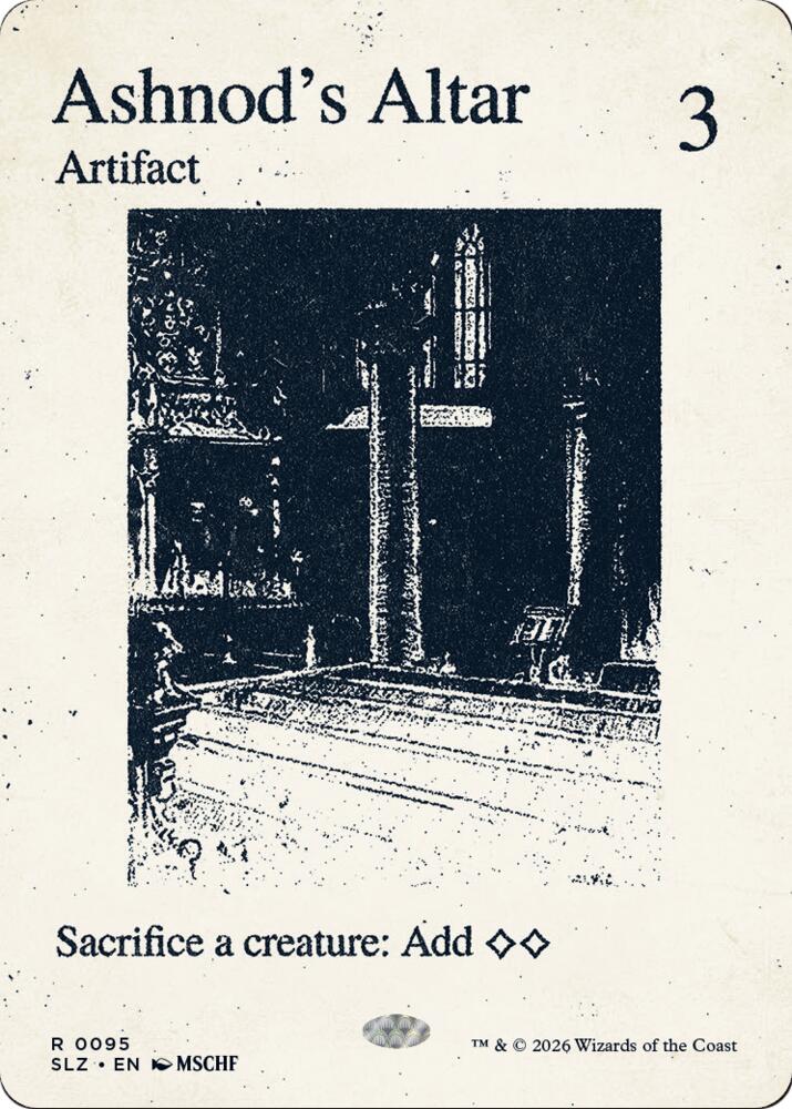 Ashnod's Altar 95 card from Secret Lair x MSCHF: The Zeta Set