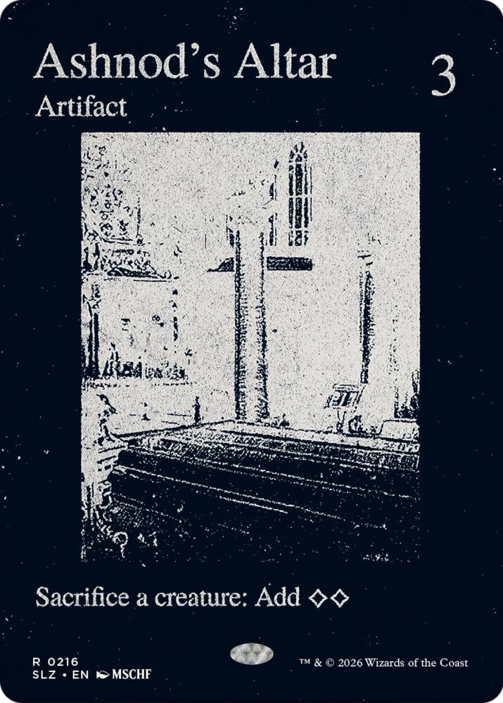 Ashnod's Altar 216 card from Secret Lair x MSCHF: The Zeta Set
