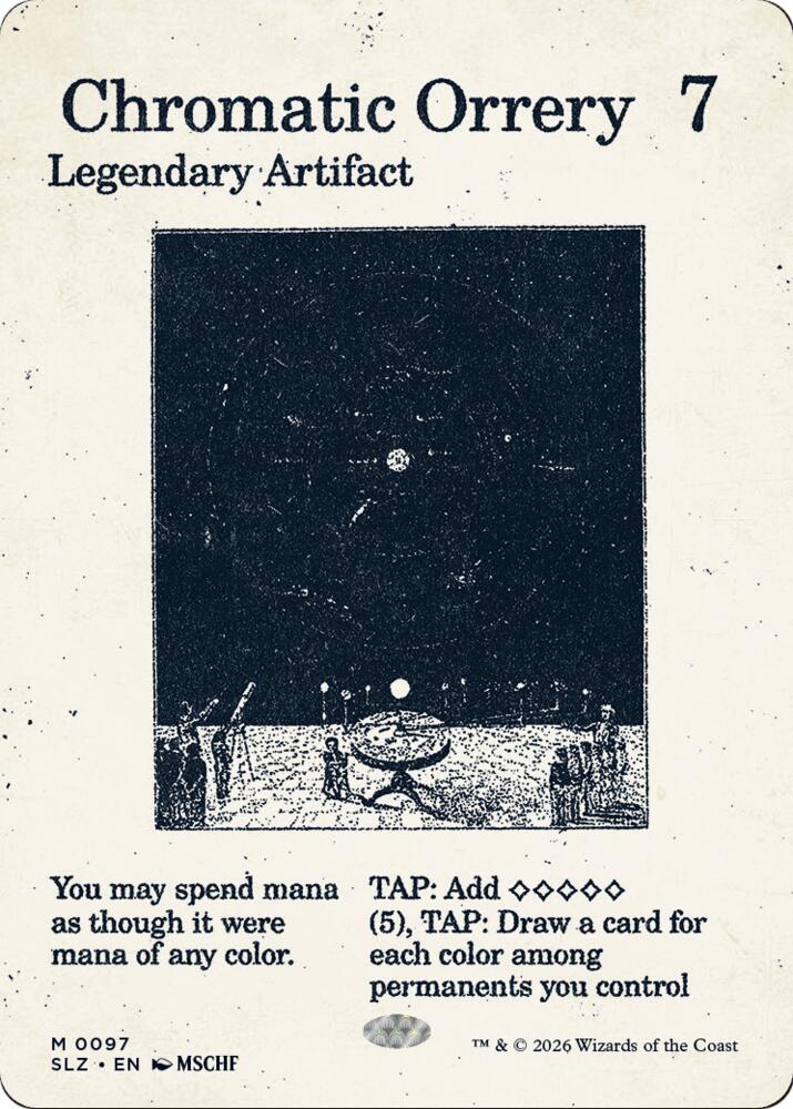 Chromatic Orrery 97 card from Secret Lair x MSCHF: The Zeta Set