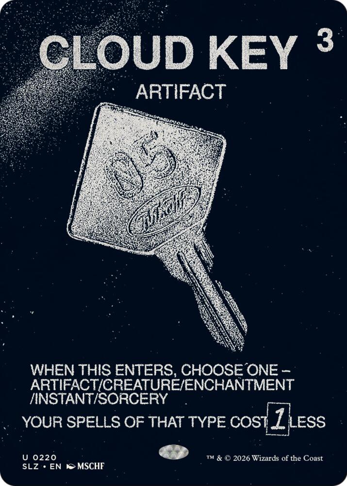 Cloud Key 220 card from Secret Lair x MSCHF: The Zeta Set