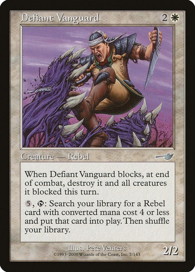Defiant Vanguard 7 card from Nemesis