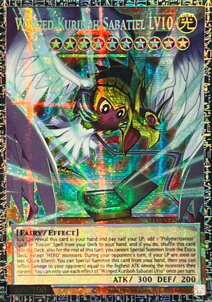 Winged Kuriboh Sabatiel LV10 (GMR) MAMO-EN006 card from Magnificent Monsters
