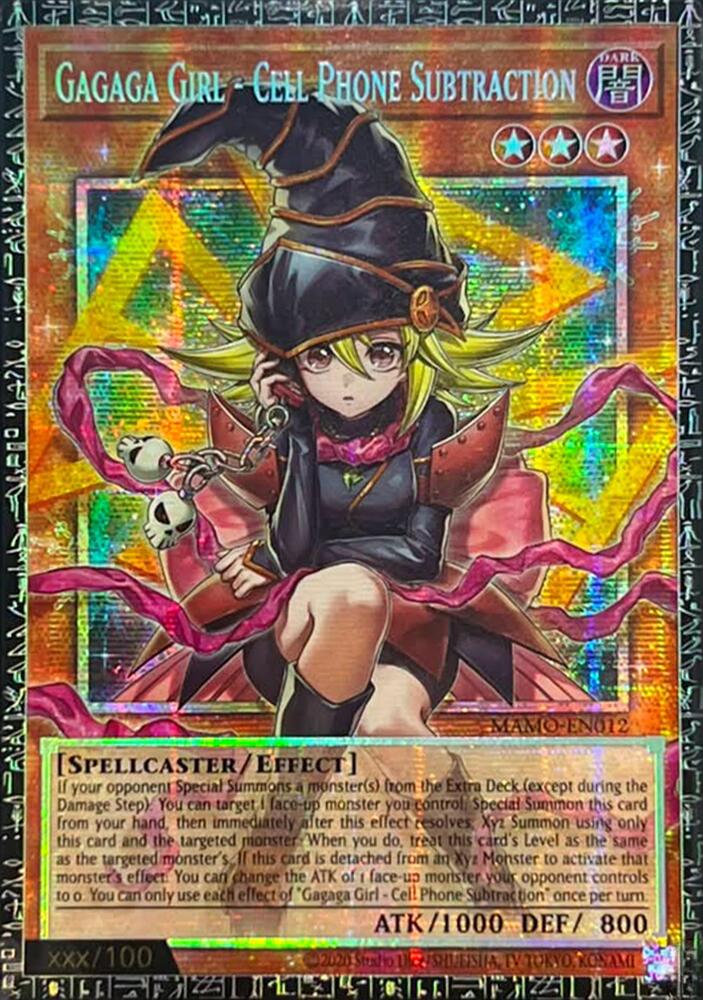 Gagaga Girl - Cell Phone Subtraction (GMR) MAMO-EN012 card from Magnificent Monsters