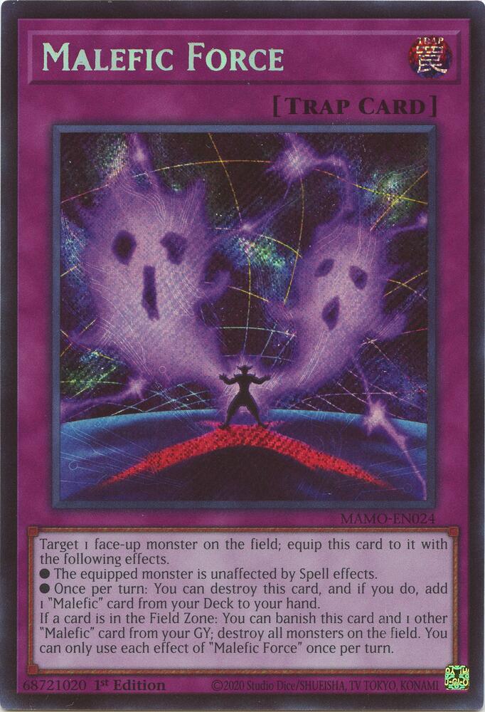 Malefic Force (Secret Rare) MAMO-EN024 card from Magnificent Monsters