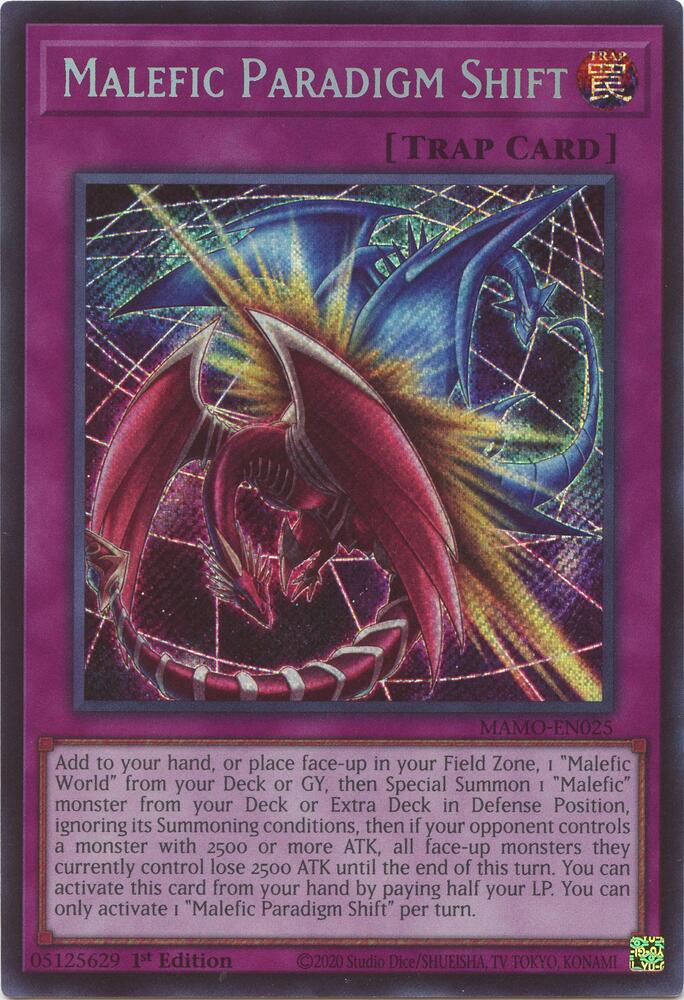 Malefic Paradigm Shift (Secret Rare) MAMO-EN025 card from Magnificent Monsters