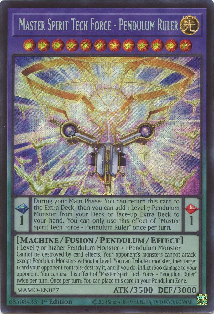 Master Spirit Tech Force - Pendulum Ruler  (Secret Rare) MAMO-EN027 card from Magnificent Monsters