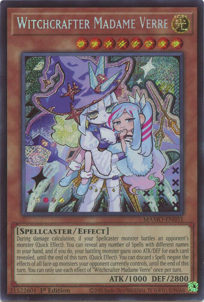 Witchcrafter Madame Verre (Secret Rare) MAMO-EN031 card from Magnificent Monsters