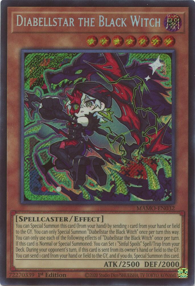 Diabellstar the Black Witch (Secret Rare) MAMO-EN032 card from Magnificent Monsters