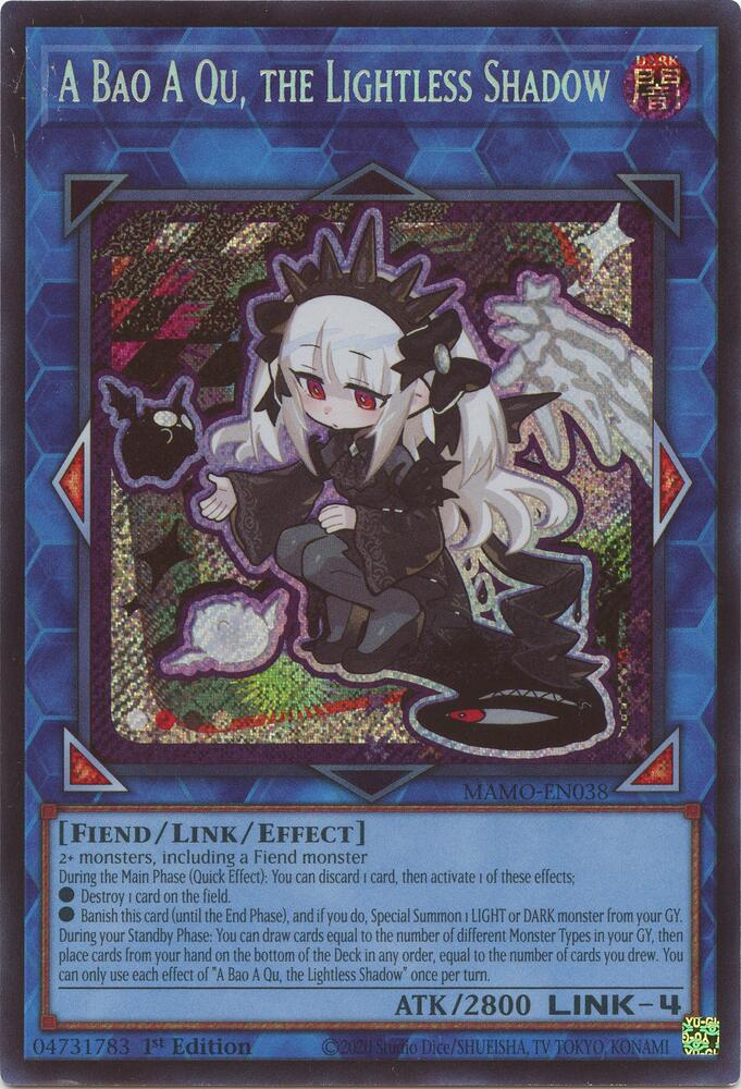 A Bao A Qu, the Lightless Shadow (Secret Rare) MAMO-EN038 card from Magnificent Monsters