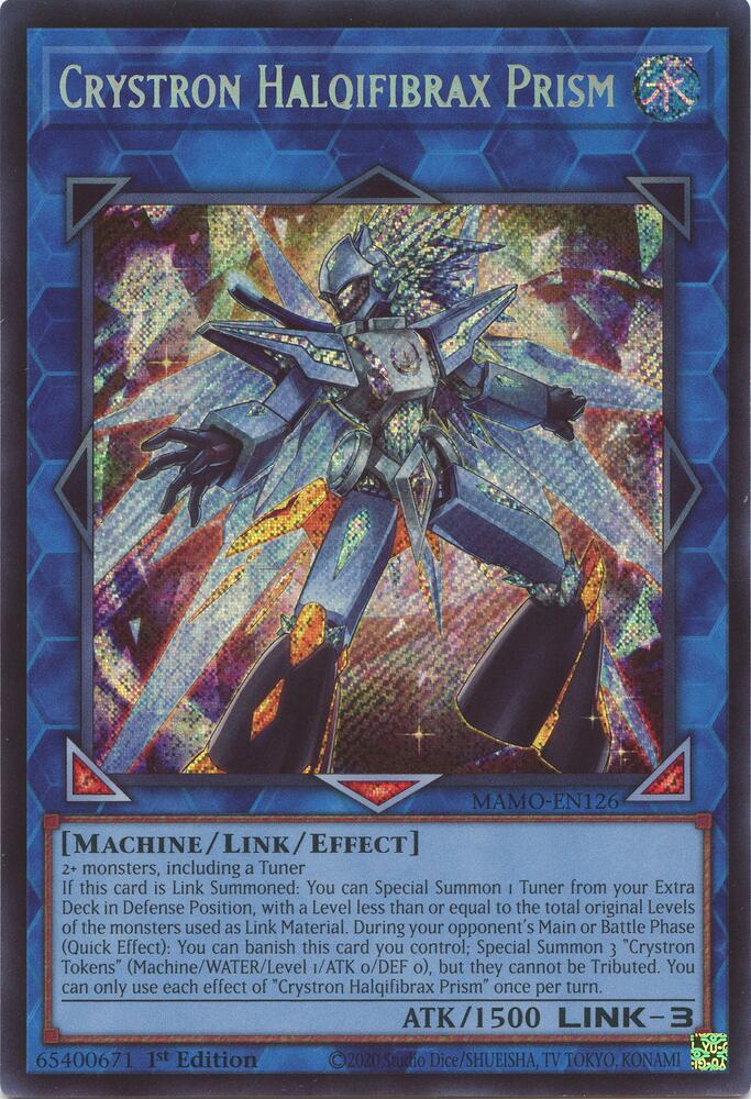 Crystron Halqifibrax Prism MAMO-EN126 card from Magnificent Monsters