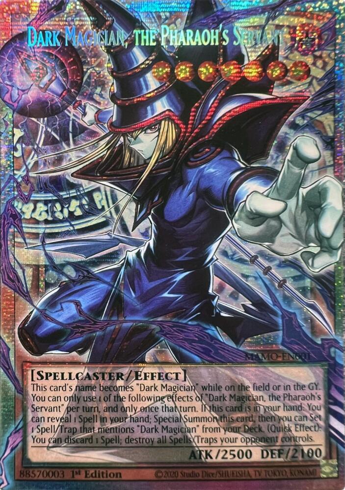 Dark Magician, the Pharaoh's Servant (Starlight Rare)  (Extended Art) MAMO-EN001 card from Magnificent Monsters