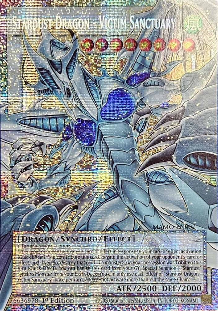 Stardust Dragon - Victim Sanctuary (Starlight Rare) (Extended Art) MAMO-EN007 card from Magnificent Monsters