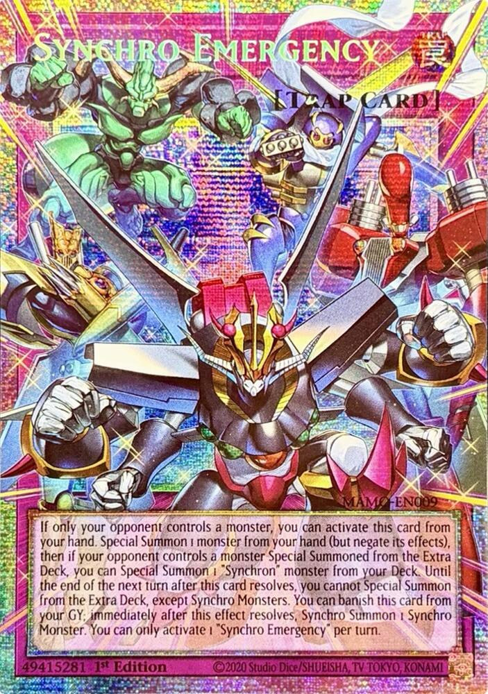Synchro Emergency (Starlight Rare) (Extended Art) MAMO-EN009 card from Magnificent Monsters