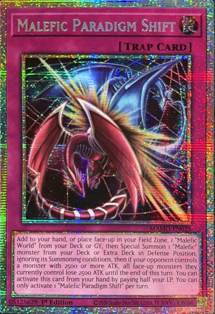 Malefic Paradigm Shift (Starlight Rare) MAMO-EN025 card from Magnificent Monsters