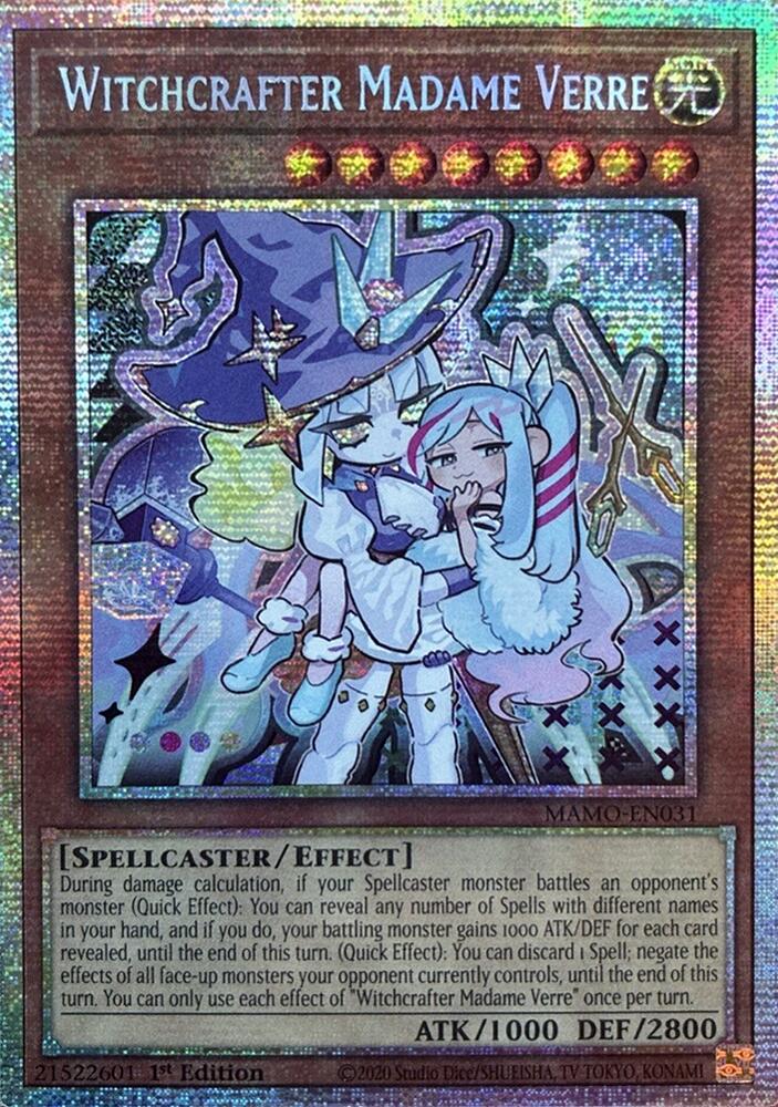 Witchcrafter Madame Verre (Starlight Rare) MAMO-EN031 card from Magnificent Monsters