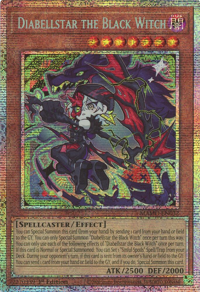 Diabellstar the Black Witch (Starlight Rare) MAMO-EN032 card from Magnificent Monsters