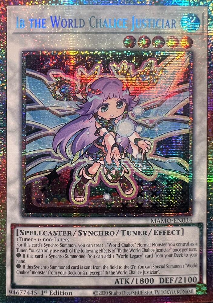 Ib the World Chalice Justiciar (Starlight Rare) MAMO-EN034 card from Magnificent Monsters