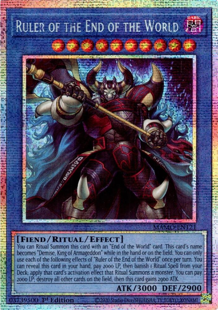 Ruler of the End of the World (Starlight Rare) MAMO-EN121 card from Magnificent Monsters