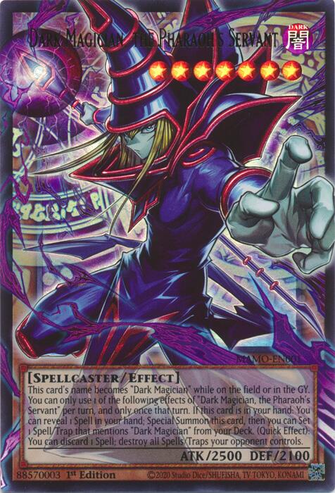 Dark Magician, the Pharaoh's Servant (Extended Art) MAMO-EN001 card from Magnificent Monsters