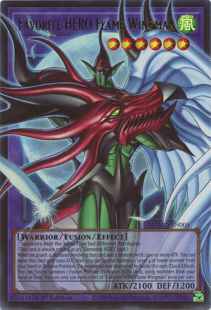 Favorite HERO Flame Wingman (Extended Art) MAMO-EN005 card from Magnificent Monsters