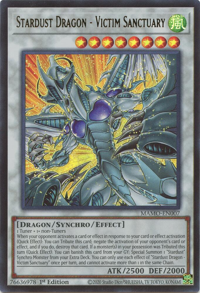 Stardust Dragon - Victim Sanctuary MAMO-EN007 card from Magnificent Monsters