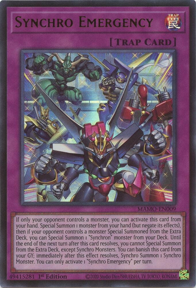 Synchro Emergency MAMO-EN009 card from Magnificent Monsters