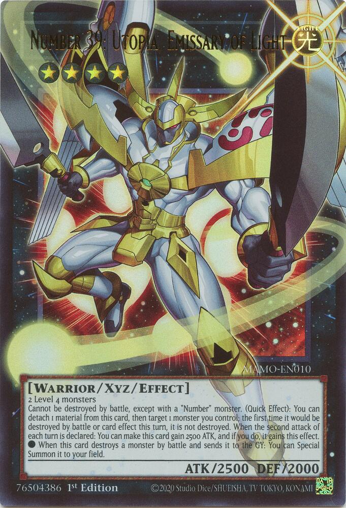 Number 39: Utopia, Emissary of Light (Extended Art) MAMO-EN010 card from Magnificent Monsters